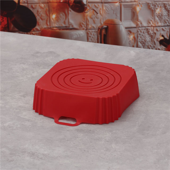 ซิลิโคนตะกร้าหม้อถาด-airfryer-liner-สำหรับ-air-fryer-reusable-คอนเทนเนอร์อุปกรณ์เสริม-pan-baking-mold-canister-shape-protector