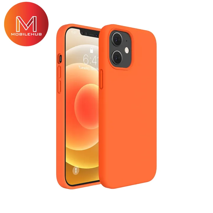 iPhone 12 Pro Max (6.7") Liquid Silicone Smooth Matte Back Case (Orange) Lazada PH