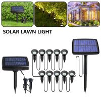 LED Solar Powered Garden Ground Light 10-in-1 Outdoor Waterproof Landscape Lamp Patio Spot Lights For Pathway Yard Lawn Lighting