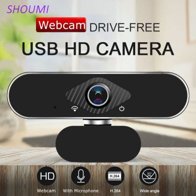 ZZOOI Shoumi Webcam 1080P 2K Full HD Camera Autofocus Built-in Microphone USB Web Cam for PC Computer Laptop Meeting YouTube Webcamera