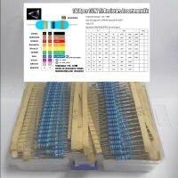 1/2W 1% 73valuesx20pcs = 1460ชิ้น1r ~ 1ม. โอห์มแพ็ค0.5W ชุดคิทตัวต้านทานแบบฟิล์มโลหะ