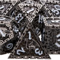 【LZ】 Dnd conjunto de dados de metal para dungeon e dragão pathfinder rpg 6 face polyhedral d   d dice role playing dice d20 d12 d10 d8 d6 d4