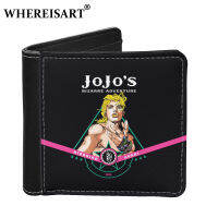 WHEREISART Classic Anime JoJo Bizarre Adventure Credit Card Wallet Men Many Roles Pattern Clutch Money Clip PU Leahter Long Bags