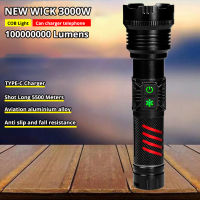 TYPE-C Newest Upgrade Shot Long 5500 Meters LED Flashlight High Watts Rechargeable Torch High Power Flashlight Tactical Lantern