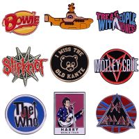 【DT】hot！ Classic Pop Band Logo Badge Music Inspired Cartoon Metal Brooch Jacket Jeans Pin Embellishment fan