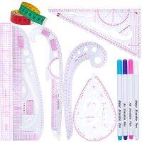 【CW】 LMDZ French Rulers Set Measure Tools Patchwork Ruler Clothing Sample Metric Yardstick Design Pattern Cutting