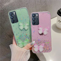 เคสสำหรับ OPPO Reno6 5G,เคสโทรศัพท์แฟชั่นหรูหราระยิบระยับระยิบระยับระยิบระยับระยิบระยับระยิบระยับระยิบระยับดีไซน์รูปผีเสื้อประดับพลอยเทียมสวยเคสซิลิโคนนิ่มกันกระแทกฝาครอบด้านหลัง