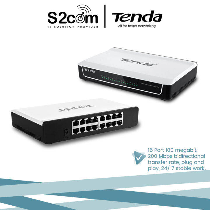 Tenda 16 Port 10100m Desktop Switch Lazada