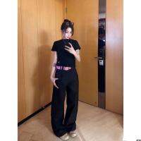 ลำลอง 3876 แมทช์ลุคง่าย Xu Qiuyang Fashion Music Realm กางเกงลำลองเรียบง่าย