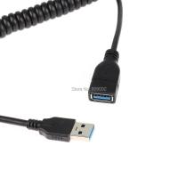 Spring Flexible Stretchable USB 3.0 Male to Female Extension Cord/TYPE C Data Transfer Charger Cable For Android PC Computer Wires  Leads Adapters