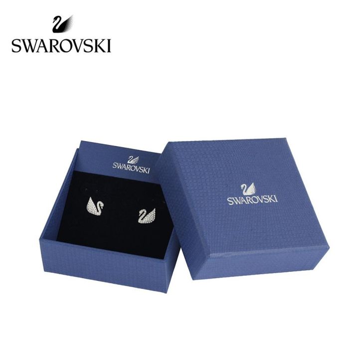 swarovski-stud-earrings-swan-pave-swan-simple-fashion-stud-earrings-womens-fine-jewelry-สวารอฟสกี้-ต่างหูเม็ดเดี่ยว-swan-pave-swan-ต่างหูแฟชั่นแบบเรียบง่ายth