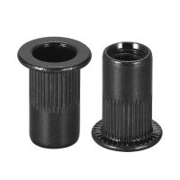 ❆✵♦ 20Pcs M3 M4 M5 M6 M8 Rivet Nuts Carbon Steel Rivnut Zinc-Plated Knurled Flat Head Threaded Insert Nutsert Cap Rivet Nut Fastener