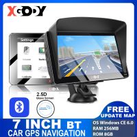 【hot】 XGODY 7 Inch Car Truck Navigator 2.5D Guidance 256M 8G Navigation 2023 Newest Map Update