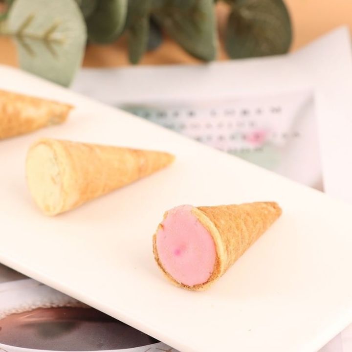 wafer-roll-ขนมเวเฟอร์ไอศครีมสอดไส้อบกรอบ-3-รสชาติ-ขนมไอติมโคน-ขนมเวเฟอร์แท่ง-ขนมเวเฟอร์โคน-ขนมเวเฟอร์มินิ-ขนมไอติมจิ๋ว-เวเฟอร์สอดไส้-300g