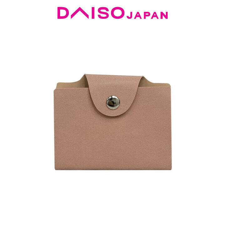 Daiso Pink Card Holder (Synthetic leather) Lazada PH