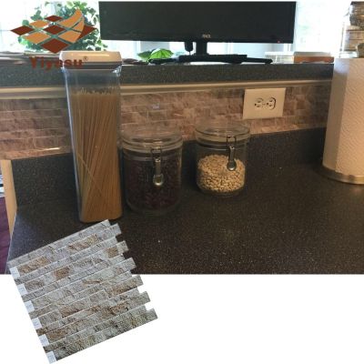 【SALE】 nancarenko1977 3D หินกระเบื้องกาวตนเองเปลือกและ Backsplash ผนังสติ๊กเกอร์ไวนิลห้องน้ำห้องครัวตกแต่งบ้าน DIY