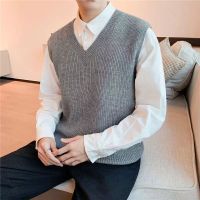 CODDian Zhen panlalaking Sweater Three Colors Optional Vest Knitwear Men ins Sleeveless V-Neck Preppy Style Korean Version Trendy Hong Kong Youth