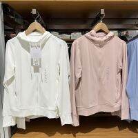 UNIQLO เสื้อคาร์ดิแกนมีฮู้ดซิปตาข่ายสำหรับผู้หญิงใช้ในฤดูร้อนเสื้อคลุมบางๆป้องกันรังสียูวีแห้งเร็วใช้ภายนอกแขนยาว456261