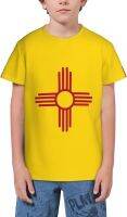 New Mexico State Flag T- Shirt Short Novelty for Boys and Girl