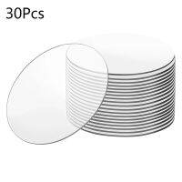 30PCS Clear Acrylic Sheets Perspex Plate Round Disc Transparent Board for Cake Topper Baking Decor Photo Frame Display Exercise Bands