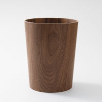 Fuk Thr Nordic Japanese-Style Wooden Trash Can Simple Home Creative Storage Bin Ho Living Room Trash Can Office Paper Basket