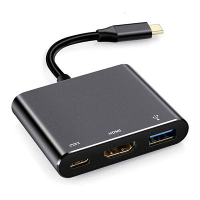 【✲High Quality✲】 jhwvulk Easyya ฮับ Usb 3-In-1เป็น Hdmi Thunderbolt 3อะแดปเตอร์ที่มีฮับพีดี3.0สนับสนุนโหมด Dex สำหรับ Samsung โทรศัพท์ Macbook Pro/air Type-C