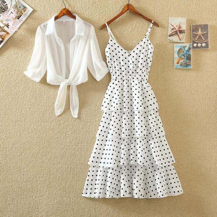 4-layer-cake-dress-women-dot-harajuku-summer-clothes-new-wave-point-bare-back-ladies-long-dresses-black-beach-suspender-suits