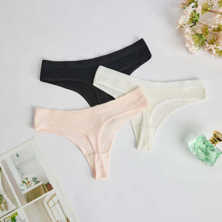 「Ship Today」Women's Plain Seamless Thong GStrings Lady Cotton Panties