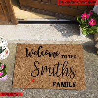 Personalized Custom Word Family Name Welcome Mats Front Door Rubber Rugs In Hallway Anti-Slip Dog Doormat For Out Door MAT