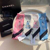 ★New★ 2023 new imitation silk ribbon small silk scarf female all-match small scarf puppy cute tied wrap scarf hairband extra long