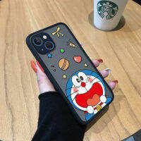 เคสสำหรับ Apple โทรศัพท์ iPhone 15 Plus 15 Pro Max 15 Pro อาหารอร่อยรูปการ์ตูนโดราเอมอนสีฟ้ารูปแมวมีน้ำค้างแข็งโปร่งใสเคสโทรศัพท์มือถือกันกระแทกกล้องคลุมทั้งหมดเคสโทรศัพท์ปกป้อง