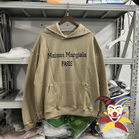 สีน้ำตาล MM6 Margiela Hoodie ผู้ชายผู้หญิง1:1คุณภาพดีที่สุด Paris Hooded Pullovers