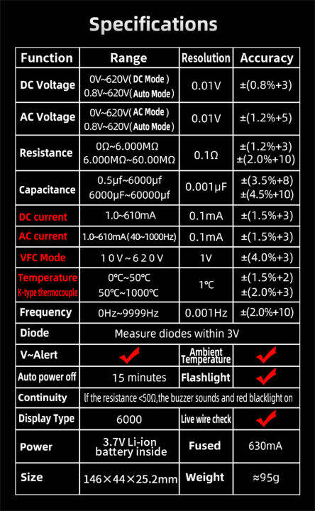 a2x-bside-2-1ปากกาไฟฟ้ามัลติมิเตอร์แบบดิจิทัลนิ้วจอสี620v-ac-dc-กระแสไฟมือถือ-rms-ช่วงอัตโนมัติ6000นับความถี่ต้านทานเครื่องวัดความจุไฟฟ้าโหมด-vfc-ระบุอัตโนมัติด้วยไฟฉาย-led