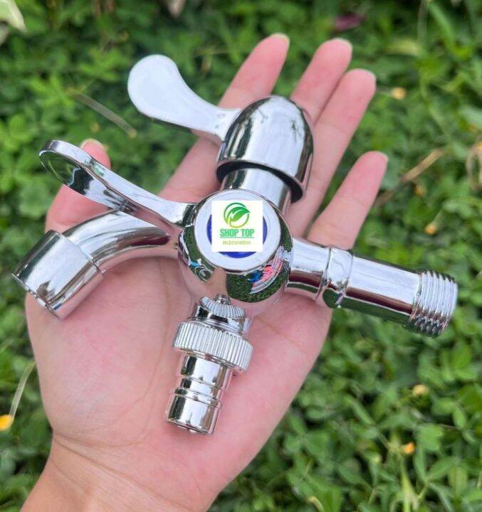 Two way faucet wall type faucet Bathroom Laundy Faucet Lazada PH