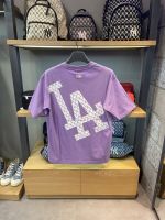 MLB เสื้อยืดแขนสั้นสำหรับผู้ชายและผู้หญิง,ยาวมาตรฐานขนาดใหญ่พิมพ์ลายทรงหลวมเสื้อยืดแขนสั้น31TSM29449