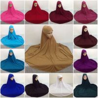 【YF】 Muslim Prayer Big Hijab Headwear Long Robe Arab Women Al Amira Khimar Headscarf Ethnic Abaya Jilbab Dubai Chador Dress