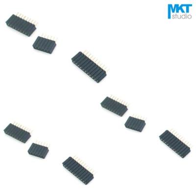 ▣♦₪ 100Pcs 1.27mm Pitch Single Row Straight Pins 4.6mm Female PTH Pin Header For Arduino 2P 3P 4P 5P