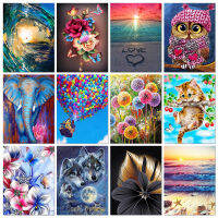 DIY 5D Diamond Painting Animal Landscape Flower Cross Stitch Kit Full Circle Embroidery Mosaic Art Rhinestone Decoration Picture