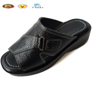 Dép Da Nam Da Bò Thật Cao Cấp, Dép Nam Đế Cao Da Bò HKT Shop DN696