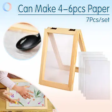Paper Making Screen Kits 5x7 Inch Wooden Papermaking Mould Screen Printing  Frame