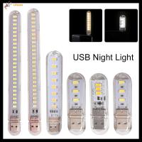 LIFESEN 5ชิ้น DC5V สีขาวอบอุ่นแบบพกพาไฟ LED USB สำหรับแบตสำรองพีซีแล็ปท็อปโน๊ตบุคโคมไฟกลางคืนอ่านหนังสือ