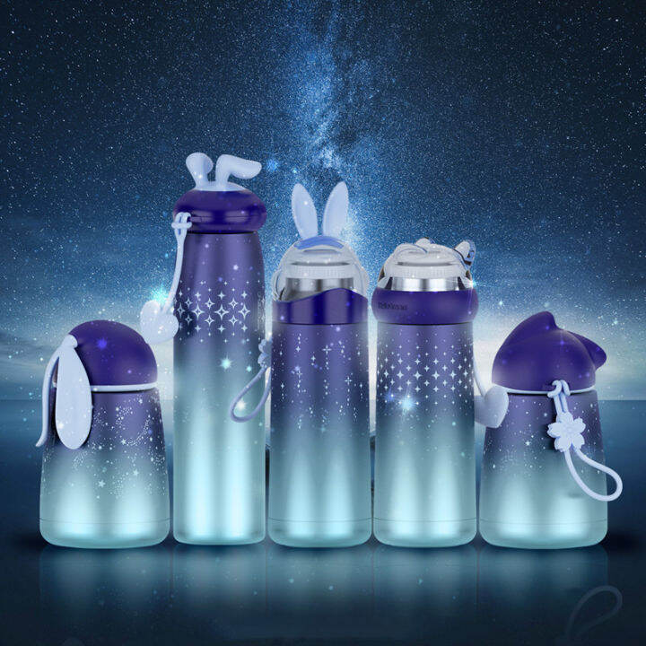 stainless-steel-thermos-cup-vacuum-lightning-rabbit-cartoon-portable-travel-water-bottle-thermos-mug-gift-multi-style-trendy