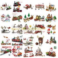 【ร้อน】 MerryVillage Carriage Train Advent Dollblocks Toy