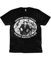 {High-end clothing} Townes Van Zandt Waitin 39; ราวการตาย1977ข้อความสีขาว