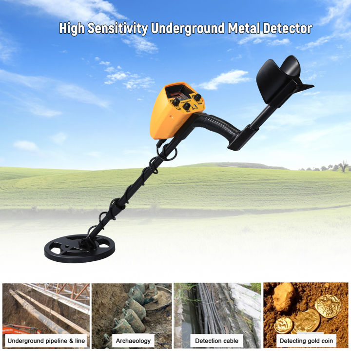 metal-detector-high-accuracy-adjustable-stem-7-inch-waterproof-coil-all-metal-amp-disc-modes-sand-shovel-amp-rack-digging-tool-accessories-for-underground-coins-relics-jewelry-beach-treasures
