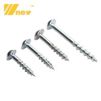 100pcs Woodworking Antirust Oblique Hole Self-tapping Screws High Strength Galvanized Nails for Pocket Hole Jig ST4-25 ST4-38 Screw Nut Drivers