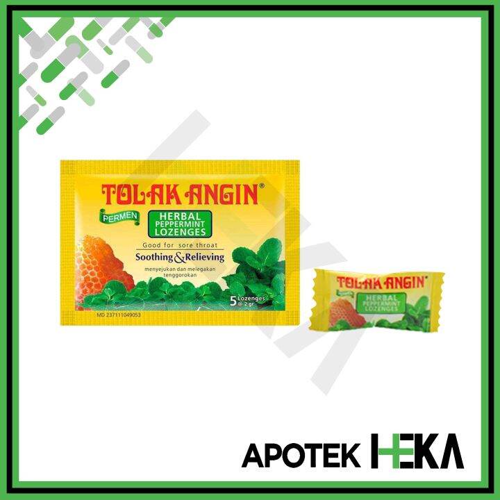 Permen Tolak Angin Herbal Peppermint Lozenges Sachet Isi Lazada Indonesia