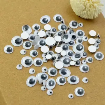 100Pcs DIY Crafts Self-adhesive Googly Eyes Random Wiggly Eyelash