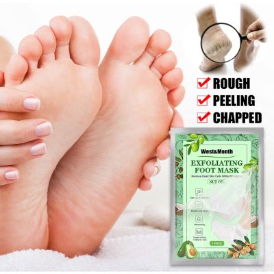 【CW】 1pair 2pcs/bag Nut Oil Essentials Feet Peeling Mask Anti Crack Dead Skin Moisturizing Whitening Foot for Dry Toes