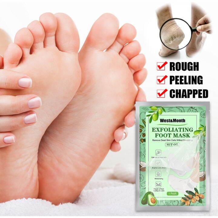 cw-1pair-2pcs-bag-nut-oil-essentials-feet-peeling-mask-anti-crack-dead-skin-moisturizing-whitening-foot-for-dry-toes